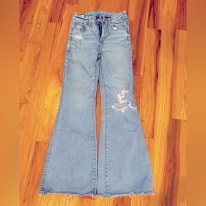 American Eagle women’s Super High Rise Flare Jeans